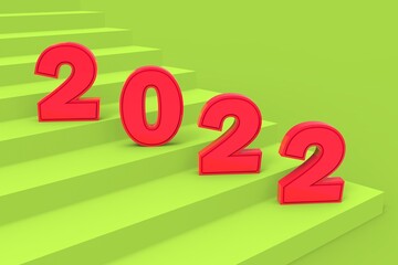 3D Illustration - Happy new year 2022