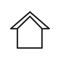 Vector Line Icon Related Home, Cottage, House, Building