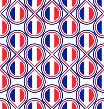 seamless pattern of france flag. vector illustration