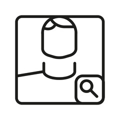 User line icon. Vector symbol on white background. For Web and APP
