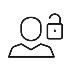 Obraz premium User line icon. Vector symbol on white background. For Web and APP