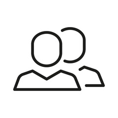 User line icon. Vector symbol on white background. For Web and APP