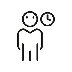 User line icon. Vector symbol on white background. For Web and APP