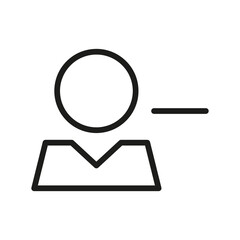 User line icon. Vector symbol on white background. For Web and APP