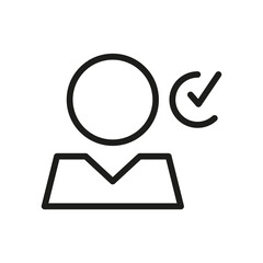 User line icon. Vector symbol on white background. For Web and APP