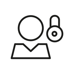 User line icon. Vector symbol on white background. For Web and APP