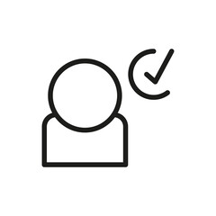 User line icon. Vector symbol on white background. For Web and APP