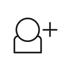User line icon. Vector symbol on white background. For Web and APP
