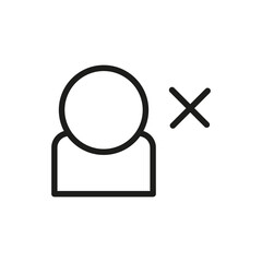User line icon. Vector symbol on white background. For Web and APP