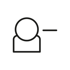 User line icon. Vector symbol on white background. For Web and APP