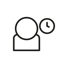 User line icon. Vector symbol on white background. For Web and APP