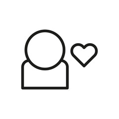 User line icon. Vector symbol on white background. For Web and APP