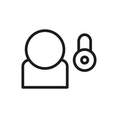 User line icon. Vector symbol on white background. For Web and APP