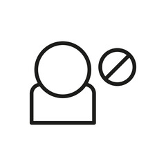 User line icon. Vector symbol on white background. For Web and APP