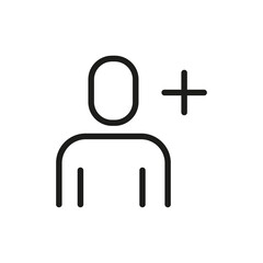 User line icon. Vector symbol on white background. For Web and APP