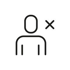 User line icon. Vector symbol on white background. For Web and APP