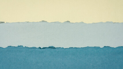 abstract landscape in blue pastel tones - a collection of handmade rag papers