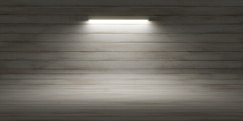 wooden floor wooden wall product stand gallery stage 3d illustration background