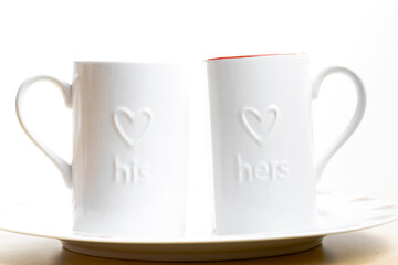 still life of Valentine's decoration