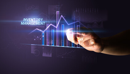 Hand touching business concept concept