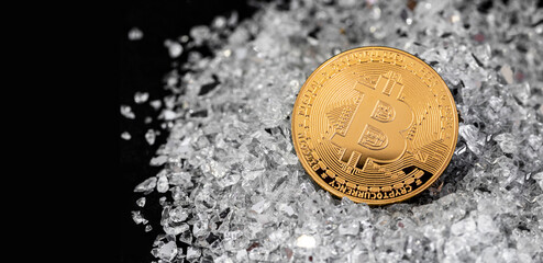 Goldener Bitcoin Kryptowährung als Geldanlage