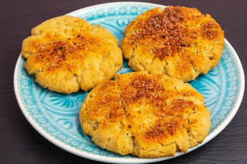 freshly baked peanut butter cookie with smoked paprika