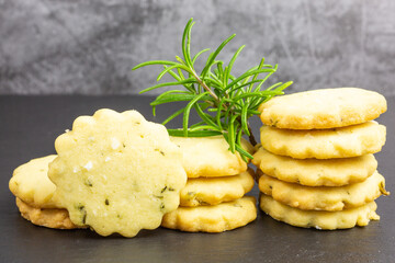 homemade rosemary butter shortbread biscuits