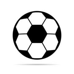 Fototapeta premium Soccer, football ball symbol, single goal isolated design vector illustration, web game object