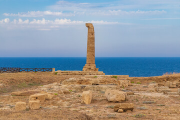 Capo Colonna, Temple of Hera Lacinia near Crotone, Calabria, Italy