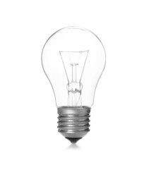 New modern light bulb isolated on white
