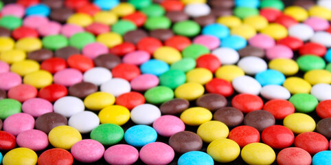 Fototapeta na wymiar Colorful sweet sugar decoration isolated as background.