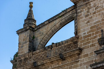 Contrafuertes de la fachada de la Catedral de Nuestro Señor de San Salvador en Jerez de la...
