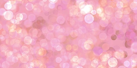 Fabulous shiny banner, delicate pink background, painted in bokeh style