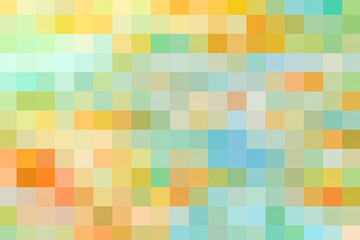 Light random yellow, blue and green pixels