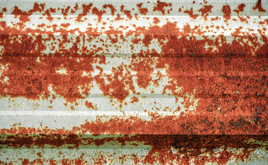 Rust of metals.Corrosive Rusty on old iron white.Use as illustration for presentation.	