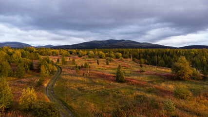 Naklejka premium beautiful landscape from a bird's eye view