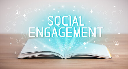 open book, social networking concept