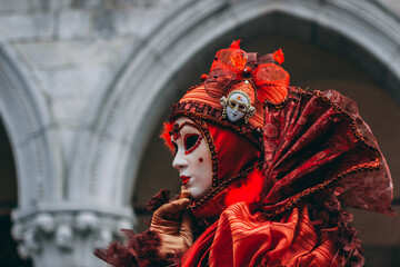 Carneval mask in Venice, Venetian Costume, Mask