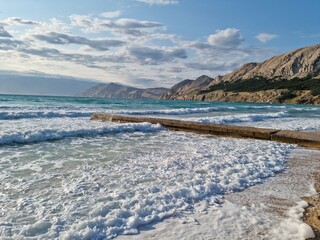 Strand auf Krk Kroatien