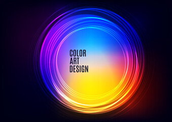 Bright abstract overlapping circles, lines. You can use for advertisement, poster, template, business presentation. Vector