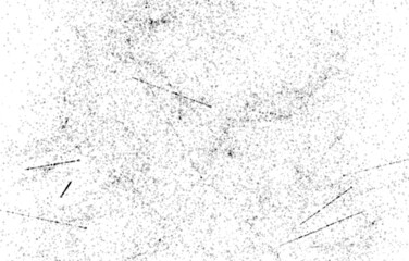Grunge Black And White Urban. Dark Messy Dust Overlay Distress Background. Easy To Create Abstract Dotted, Scratched, Vintage Effect With Noise And Grain