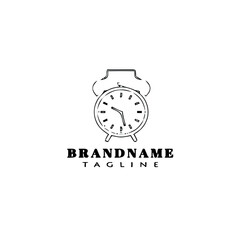 clock logo cartoon design template icon isolated vector illustration