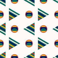 Abstract geometric pattern for use in packaging and textiles