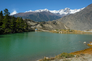 Dhumba Lake near Jomsom in Lower Mustang, Nepal