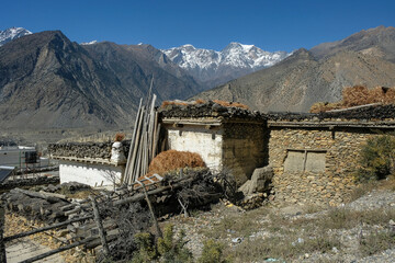 Thini village in Lower Mustang, Nepal