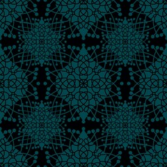 Seamless pattern with doodle flower on white background