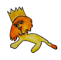 The lion king in a colorful set