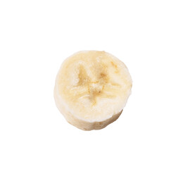  Slice of banana isolated on a white background