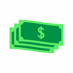 Paper money icon design template illustration vector
