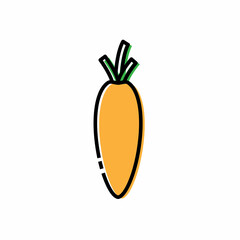 Carrot icon design template illustration vector